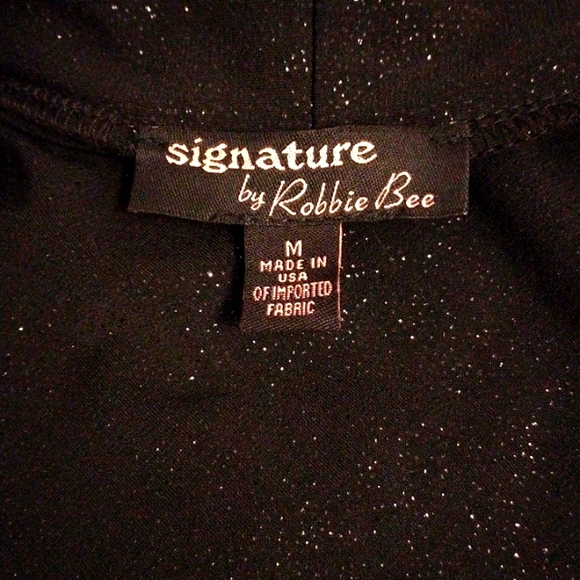 Sparkle Shrug Signature by Robbie Bee BLACK Coverup Fancy Sparkles Cape Jacket - Picture 11 of 13